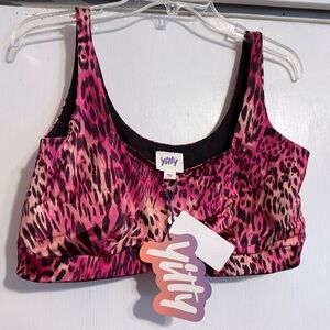 YITTY Vibrant Pink Leopard Bralette